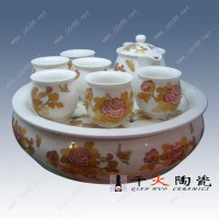 Jingdezhen ceramic tea set supplier blue and white tea set sale price in batches